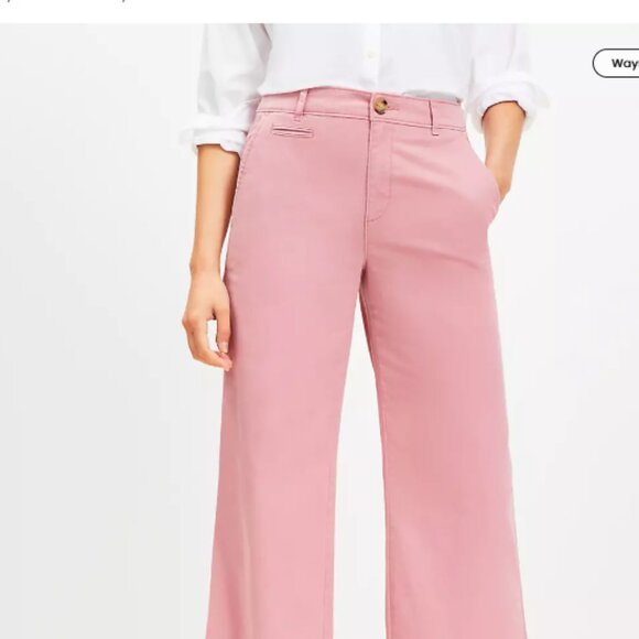 NWT LOFT Petite Monroe Wide Leg Pants, SIZE 00 - Picture 2 of 3